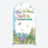 Lofaris Color The Places You Will Go Birthday Arch Backdrop